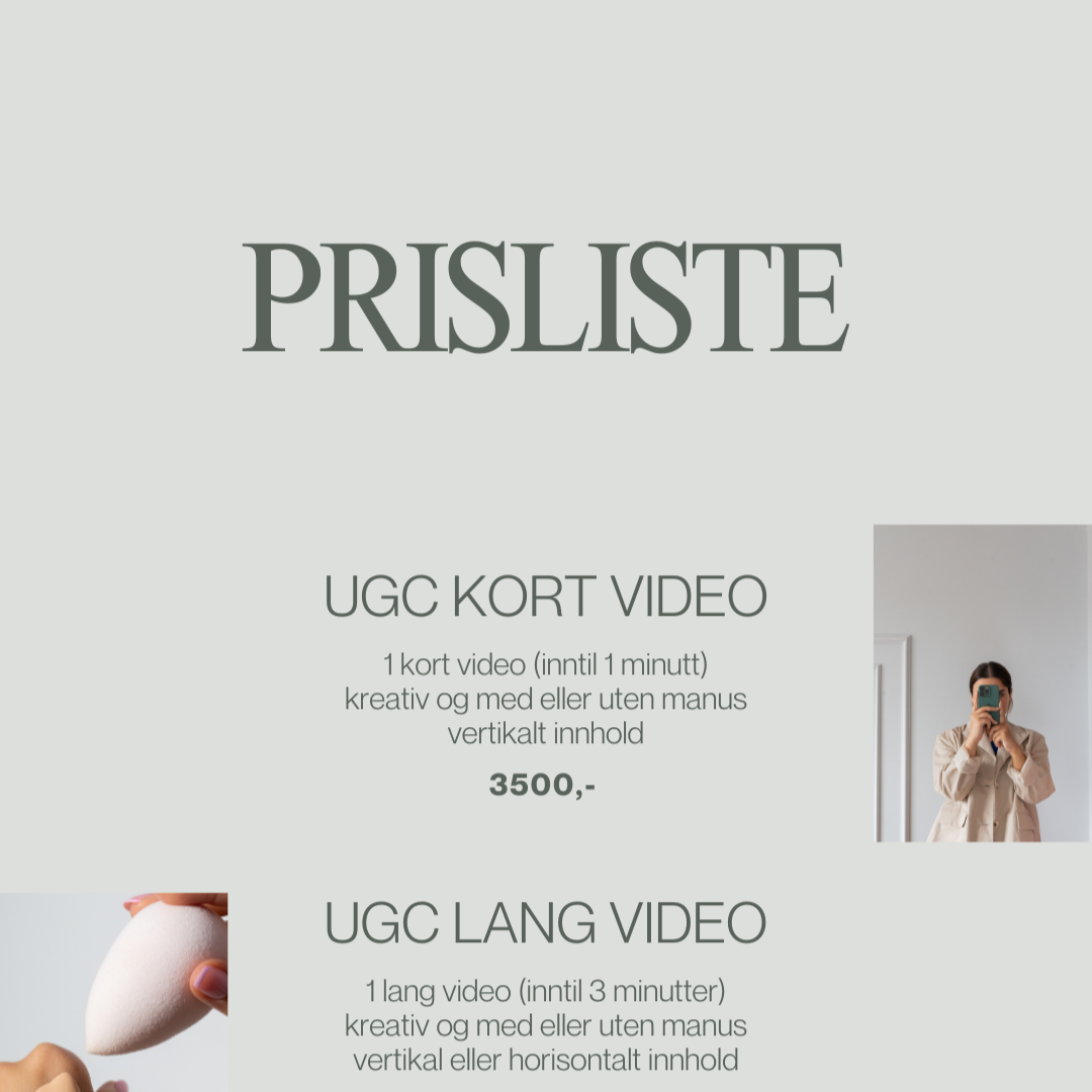 PRISLISTE UGC NYBEGYNNER