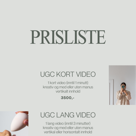 PRISLISTE UGC NYBEGYNNER